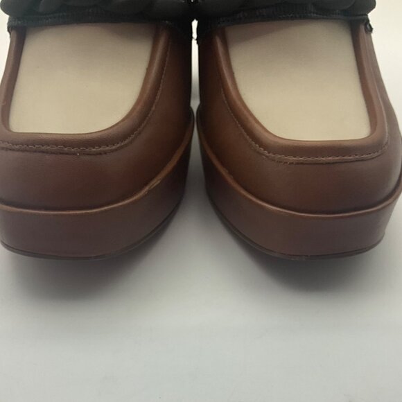 Steve Madden 11 Rhylee Brown Color Block Heel Loafers Platform Preppy Old Money - Picture 11 of 15